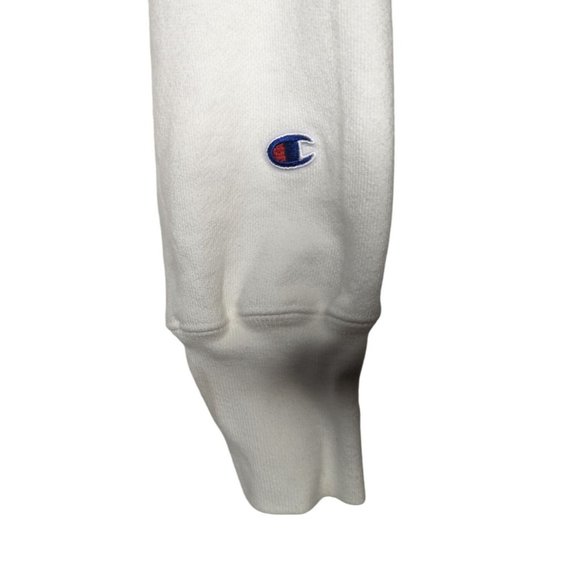 Champion Women's long sleeve white Cropped Reverse Weave Crew sweatshirt size L - Picture 2 of 5